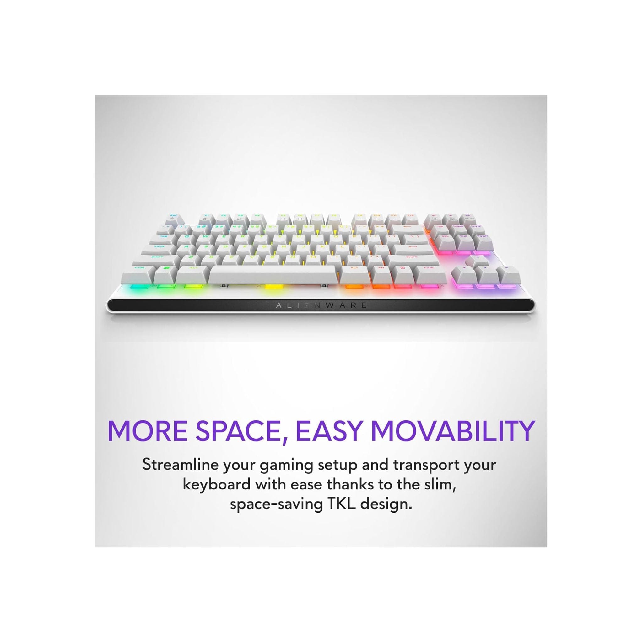 Alienware AW420K-W Tenkeyless Gaming Keyboard - White Secondary image