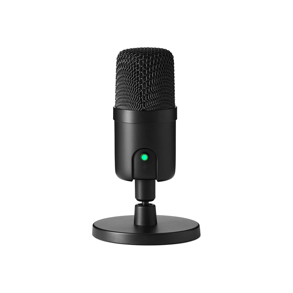 Amazon Amazon Basics Mini USB Condenser Podcast Microphone, Cardioid Pickup, 14mm Diaphragm, 360° Adjustable Stand, One-Tap Mute, Plug and Play, for Streaming and Gaming, Black