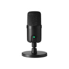Amazon Amazon Basics Mini USB Condenser Podcast Microphone, Cardioid Pickup, 14mm Diaphragm, 360° Adjustable Stand, One-Tap Mute, Plug and Play, for Streaming and Gaming, Black