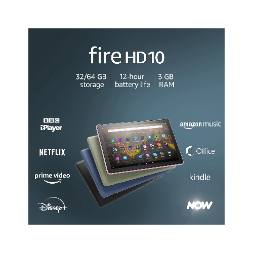 Amazon Tablets and Related Products Fire HD 10 tablet  10.1", 1080p Full HD, 32 GB, Black - with Ads