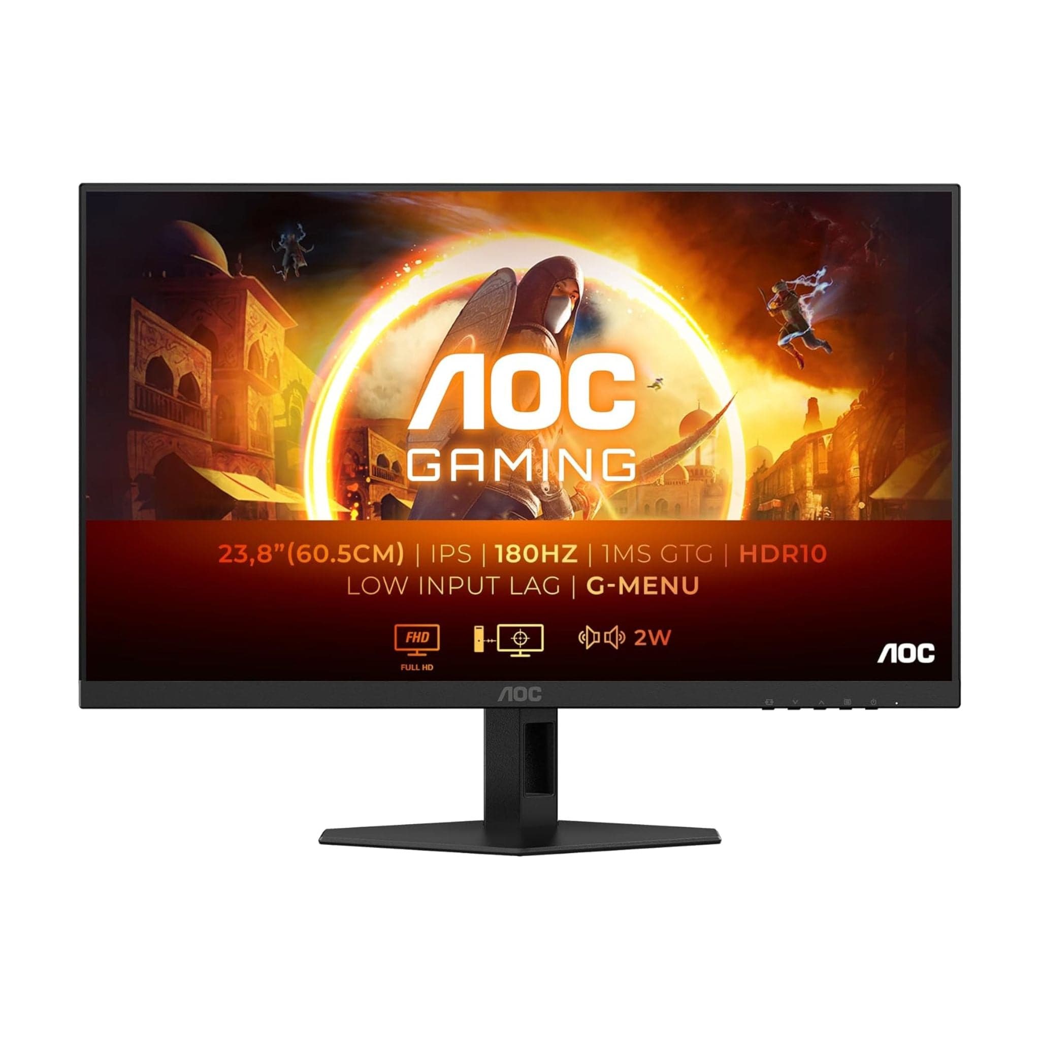 AOC Monitors AOC  24G4XED - 24-inch 180Hz 1ms HDR10 G-Sync Comp., FHD Gaming monitor - black/grey
