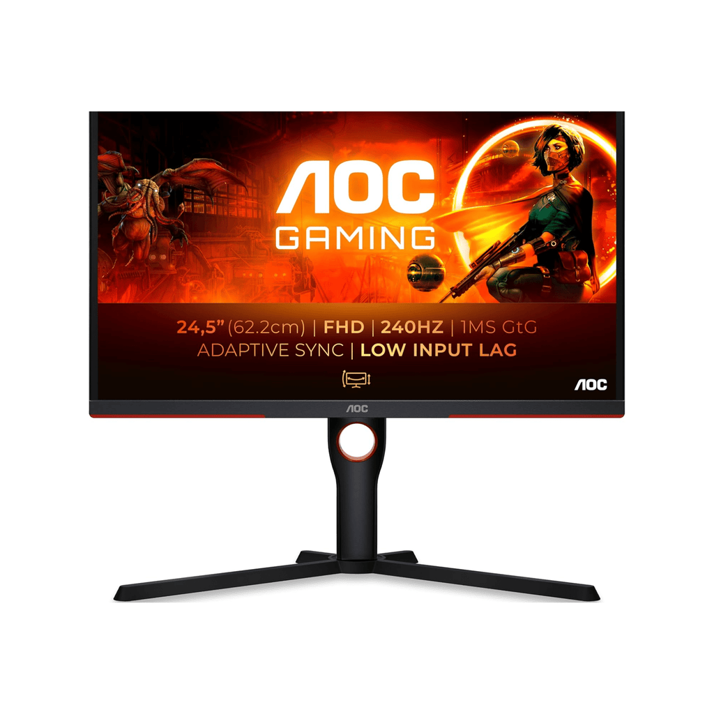 AOC Monitors AOC 25G3ZM/BK - 24.5-inch Full HD 240Hz 0.5ms Gaming Monitor - Black/Red