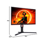 AOC Monitors AOC 25G3ZM/BK - 24.5-inch Full HD 240Hz 0.5ms Gaming Monitor - Black/Red