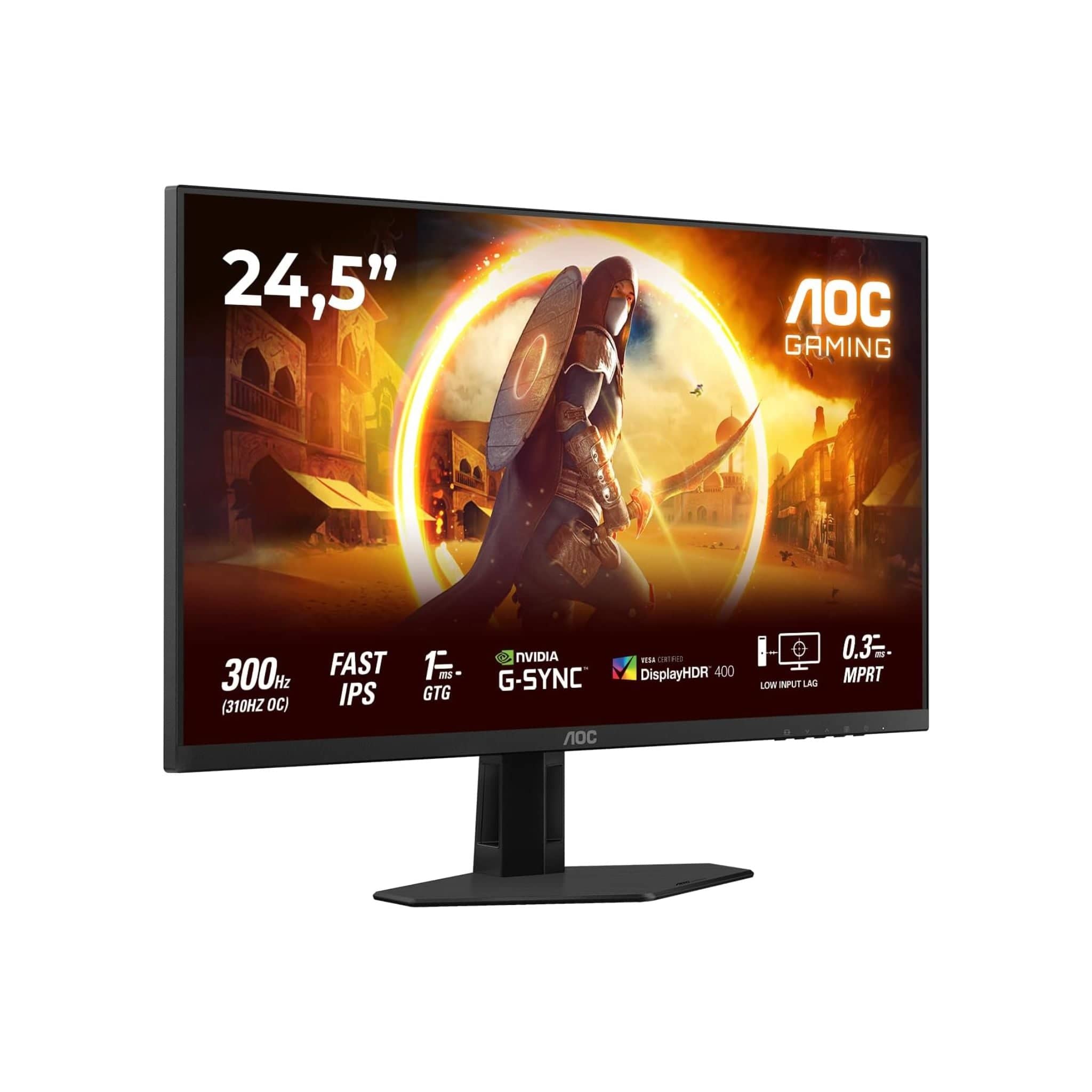 AOC 25G4SRE - 25-inch 310Hz 1ms Fast IPS HDR400 G-Sync Comp Full HD Gaming Monitor. Secondary image