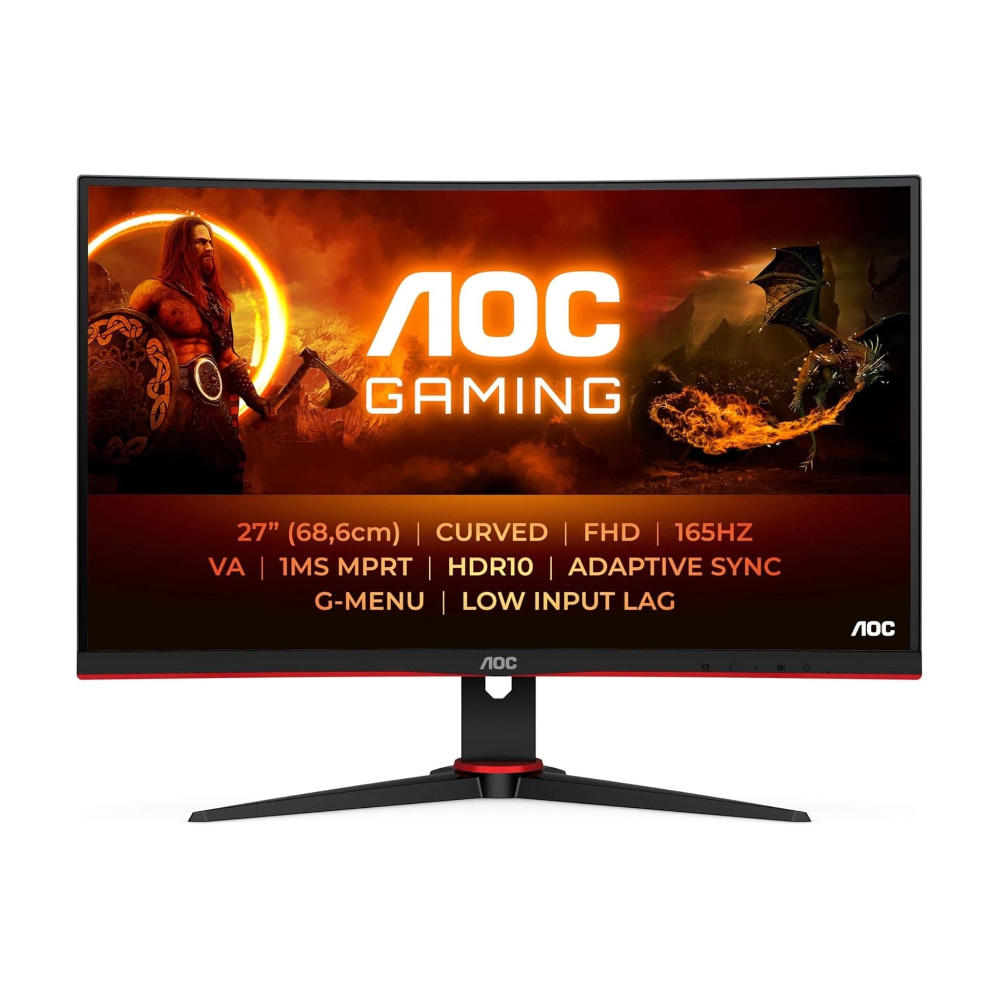 AOC Monitors AOC  C27G2E - 27 Inch FHD 165Hz, VA, 1ms Curved Monitor