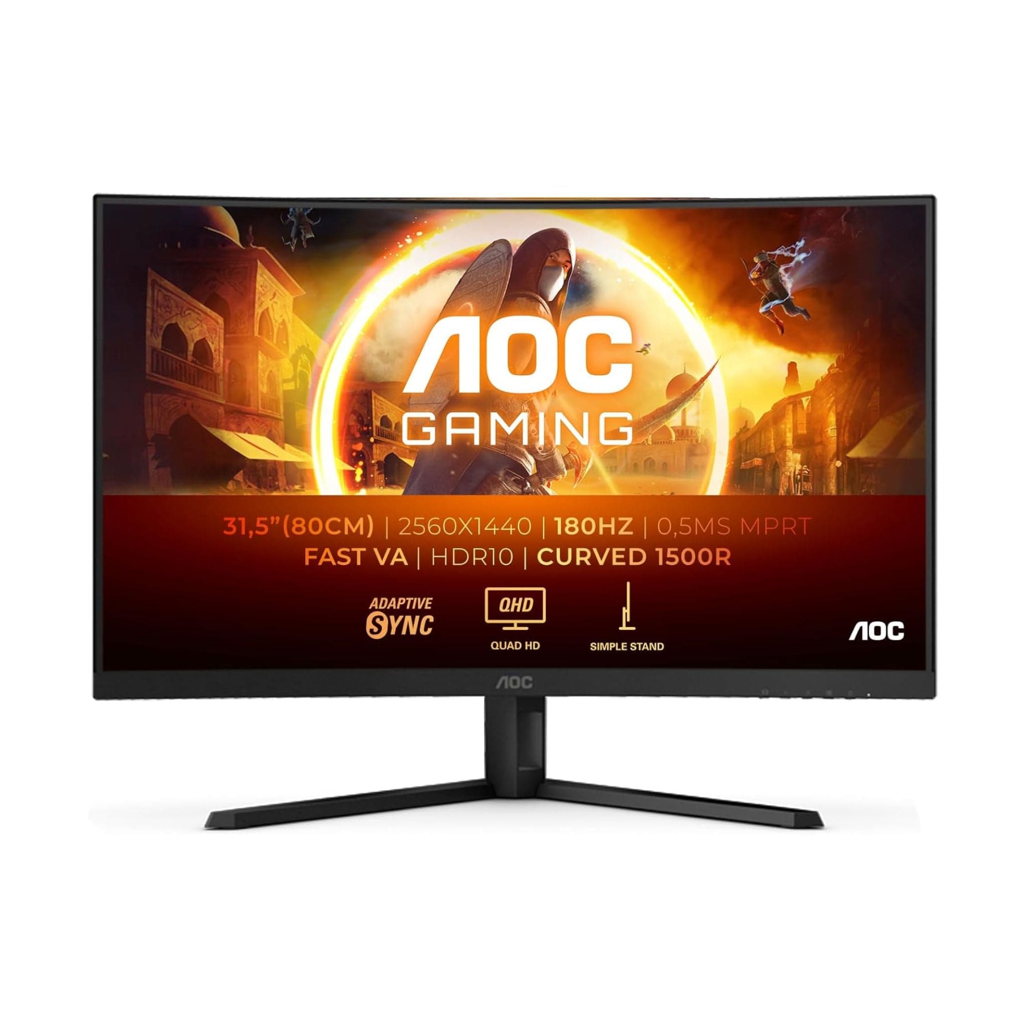 AOC Monitors AOC CQ32G4VE 31.5 Inch 180Hz QHD Gaming Monitor
