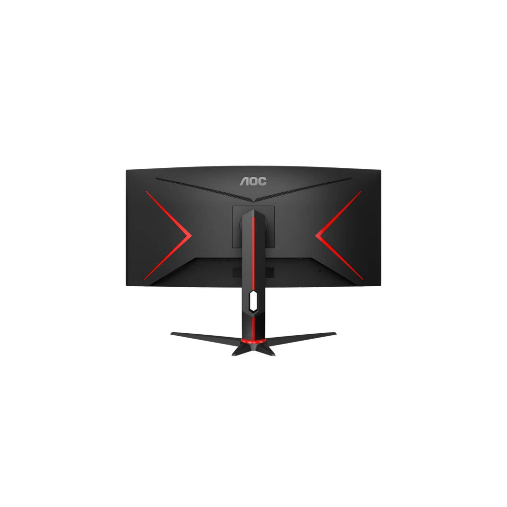 AOC Monitors AOC CU34G2XPD/BK 34" WQHD VA 180Hz 1ms GtG HDR400 Curved Gaming monitor with USD Hub - Black/Red