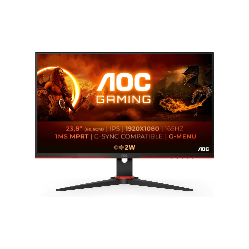 AOC Monitors AOC Gaming 24G2SPU - 24 Inch FHD , 165Hz, IPS, 1ms  gaming monitor with speakers Main image