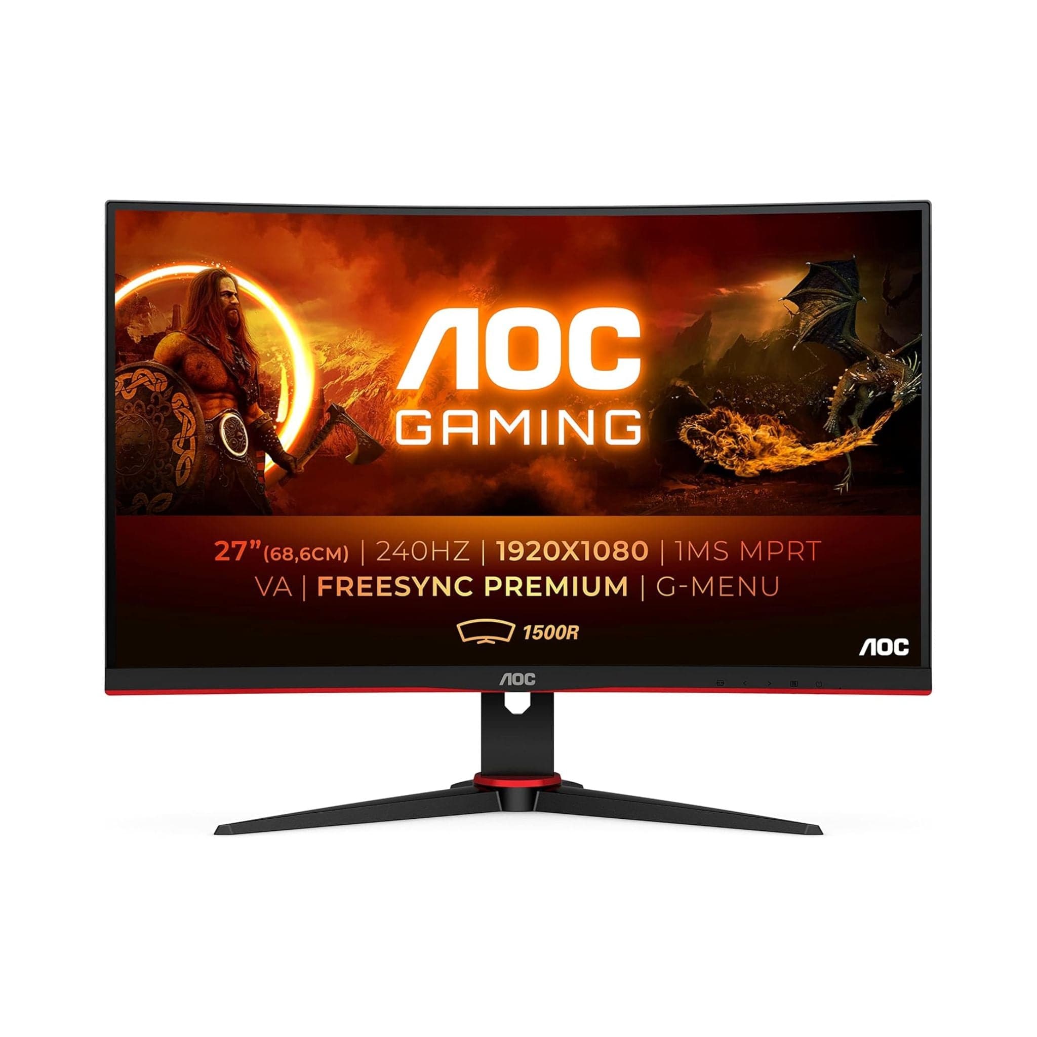 AOC Monitors AOC Gaming C27G2ZE - 27 inch Full HD 240Hz 0.5ms VA Curved Gaming Monitor Main image