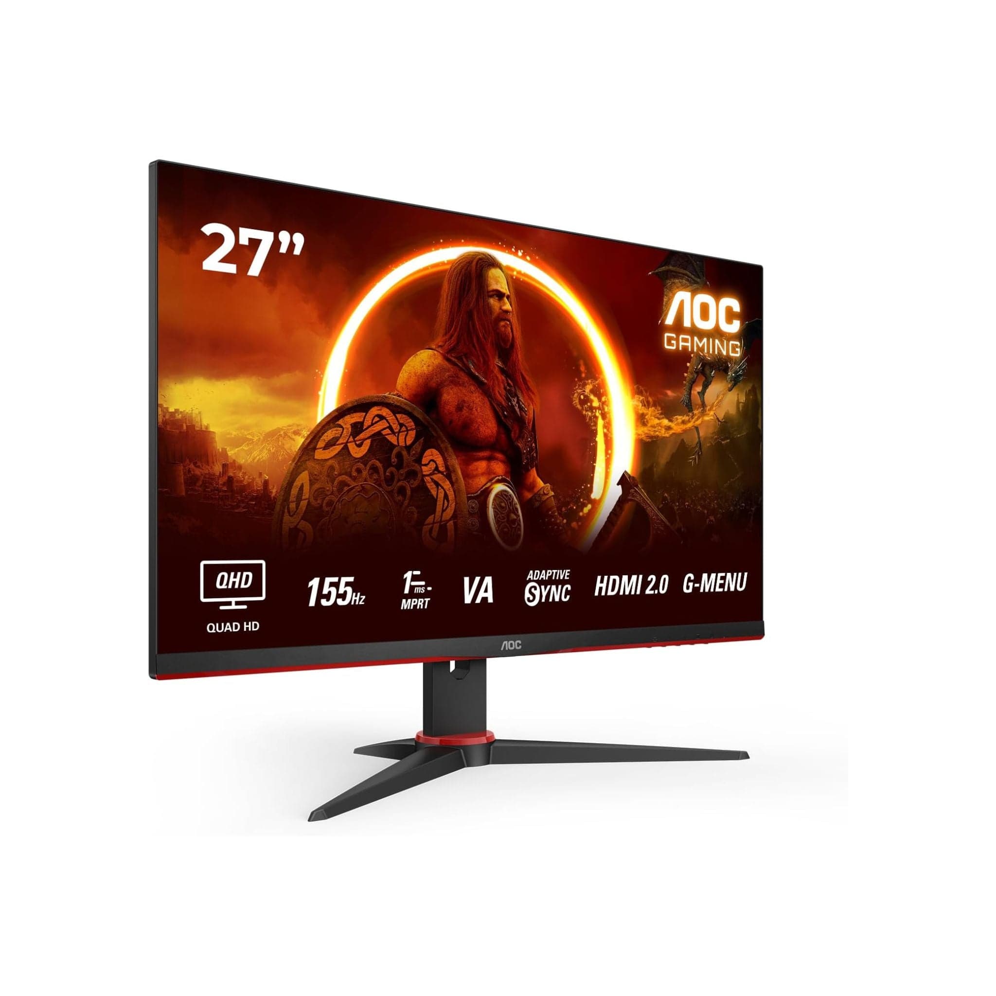 AOC Monitors AOC Q27G2E - 27 Inch QHD 155Hz 1ms Gaming Monitor