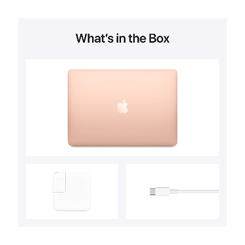 Apple Apple MacBook Air Laptop: Apple M1 Chip, 13” Retina Display, 8GB RAM, 256GB SSD Storage, Backlit Keyboard, HD Camera, Touch ID.- Gold