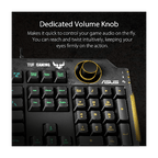Asus Components ASUS TUF Gaming K1 RGB keyboard with dedicated volume knob, spill-resistance, side light bar and Armoury Crate
