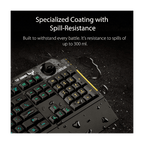 Asus Components ASUS TUF Gaming K1 RGB keyboard with dedicated volume knob, spill-resistance, side light bar and Armoury Crate