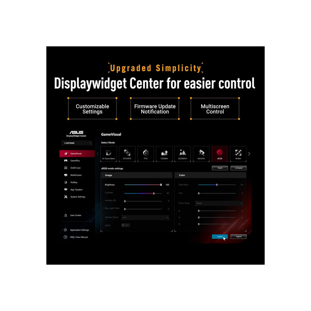 Asus Monitors Asus TUF Gaming Series 5 - VG279Q5R  27-inch, Full HD, 200Hz, Fast IPS, ELMB, 0.3ms GTG (min.), Stereo speaker, DisplayWidget Center, AI Visual