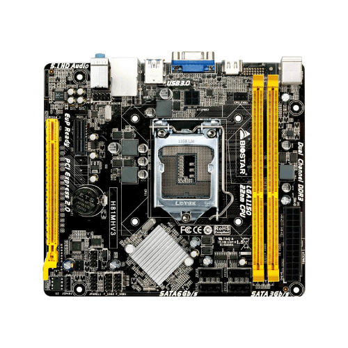Biostar BIOSTAR H81MHV3 LGA 1150 Intel H81 HDMI SATA 6Gb/s USB 3.0 Micro ATX Intel Motherboard