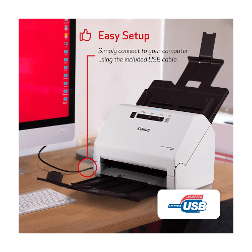 Canon Printers and Scanners Canon imageFORMULA R40 Office Document Scanner, White