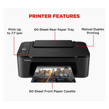 Canon Printers and Scanners Canon PIXMA TS3550i All-in-One Wireless Wi-Fi Printer, Black