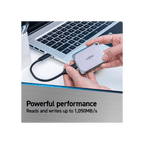 Crucial Components Crucial X9 Pro 1TB Portable External SSD - Up to 1050MB/s Read/Write, External Solid State Drive, IP55 Water and Dust Resistant, USB-C