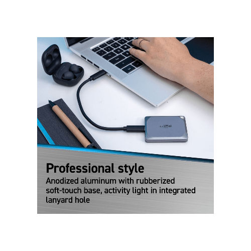 Crucial Components Crucial X9 Pro 1TB Portable External SSD - Up to 1050MB/s Read/Write, External Solid State Drive, IP55 Water and Dust Resistant, USB-C