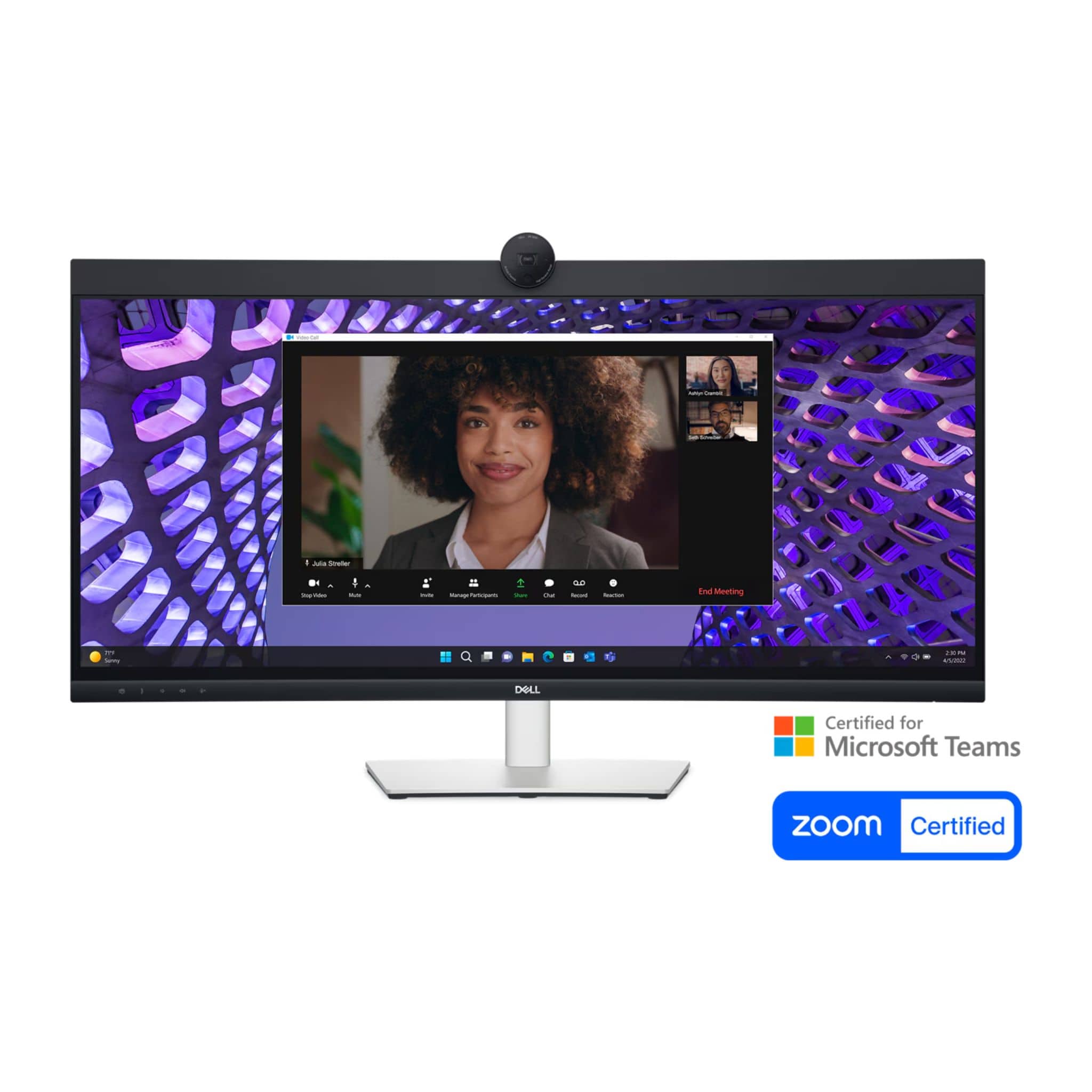 Dell Dell P3424WEB Pro 34 Plus 34 Inch Curved WQHD Video Conferencing Monitor
