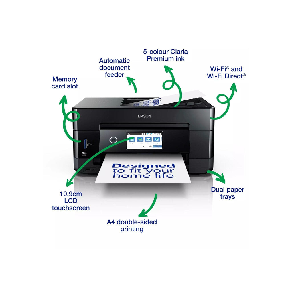 Epson Printers and Scanners Epson Expression Premium XP-7100 A4 / CD / DVD Multifunction Wireless Inkjet Printer
