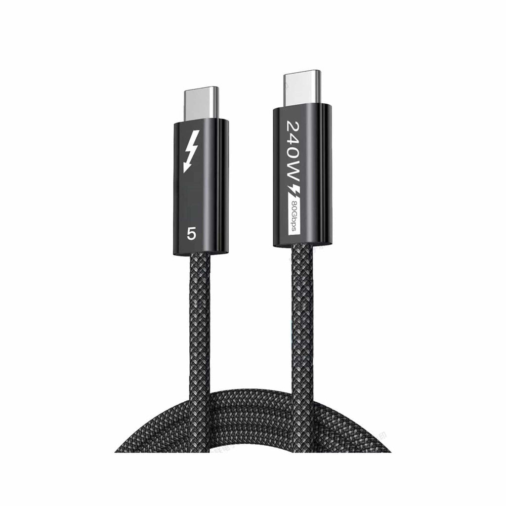 Generic Cables, Converters and Adapters Generic 240W PD  80Gbps Thunderbolt 5 Cable with up to 120Gbps Bandwidth Boost -2m, Black