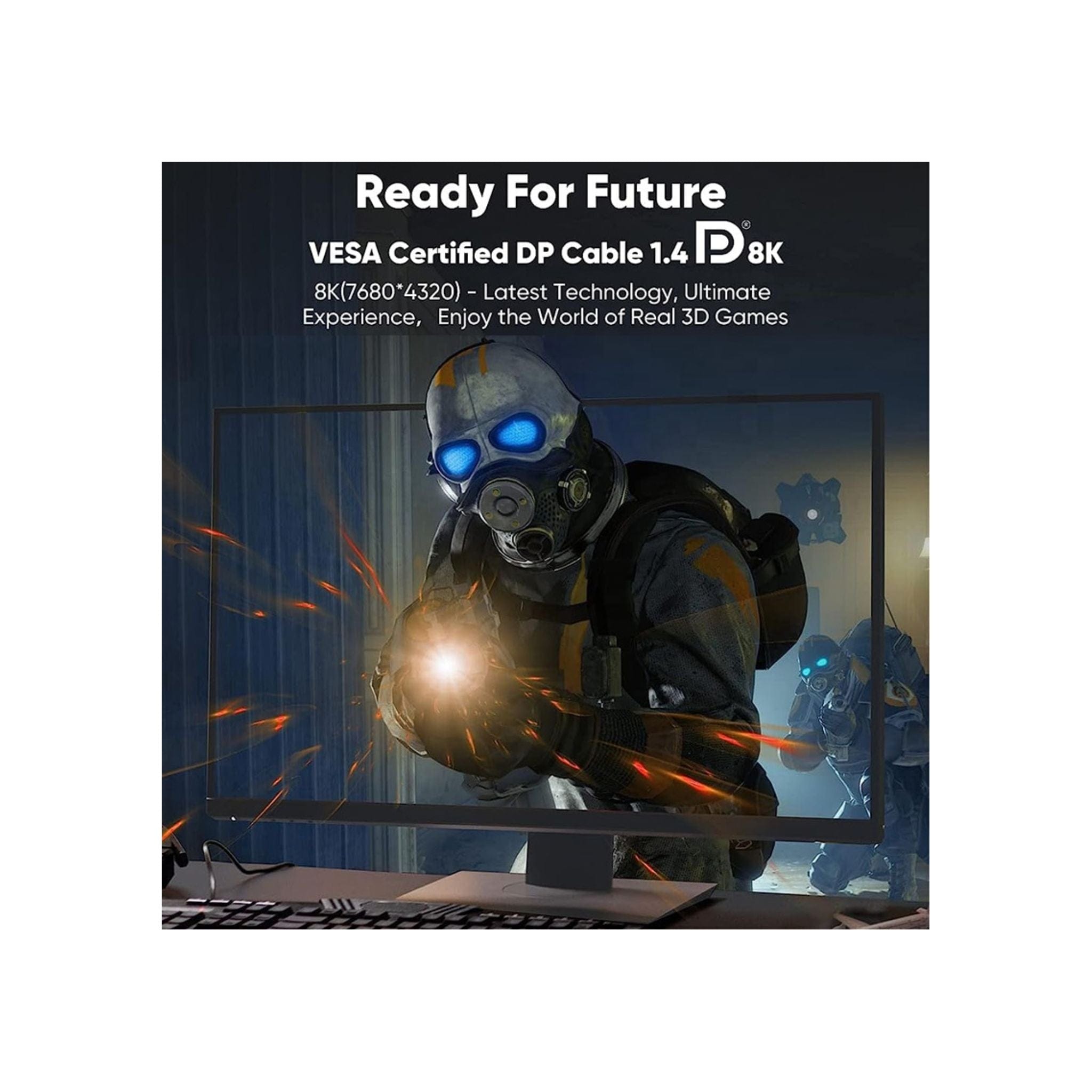 Generic Cables, Converters and Adapters Generic Male to Male 8K 60Hz DisplayPort (DP1.4) copper cable with aluminium shell