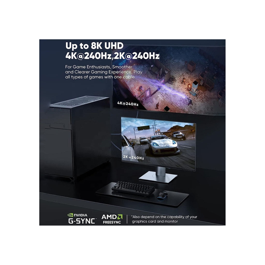 Generic Cables, Converters and Adapters Generic Male to Male 8K 60Hz DisplayPort (DP1.4) copper cable with aluminium shell