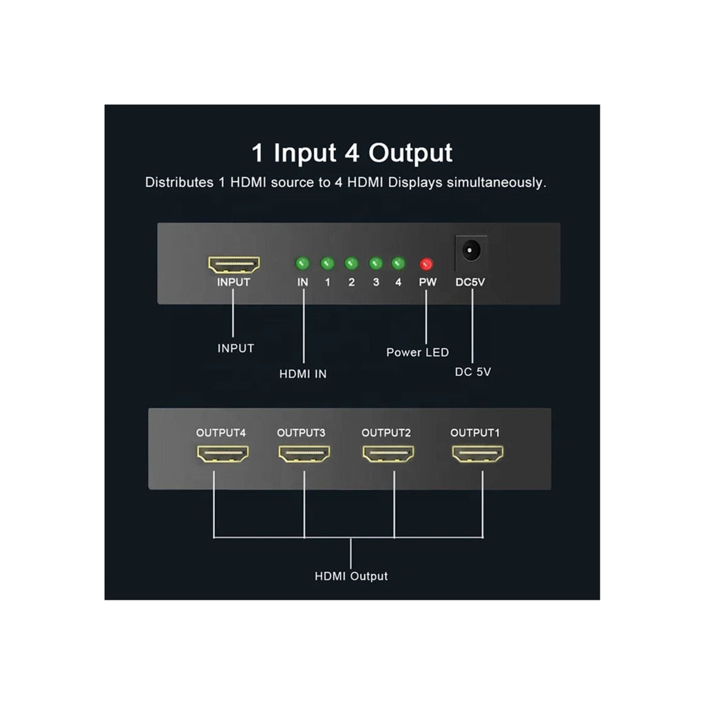 Generic Cables, Converters and Adapters Generic Professional HDMI 1x4 Full HD Splitter