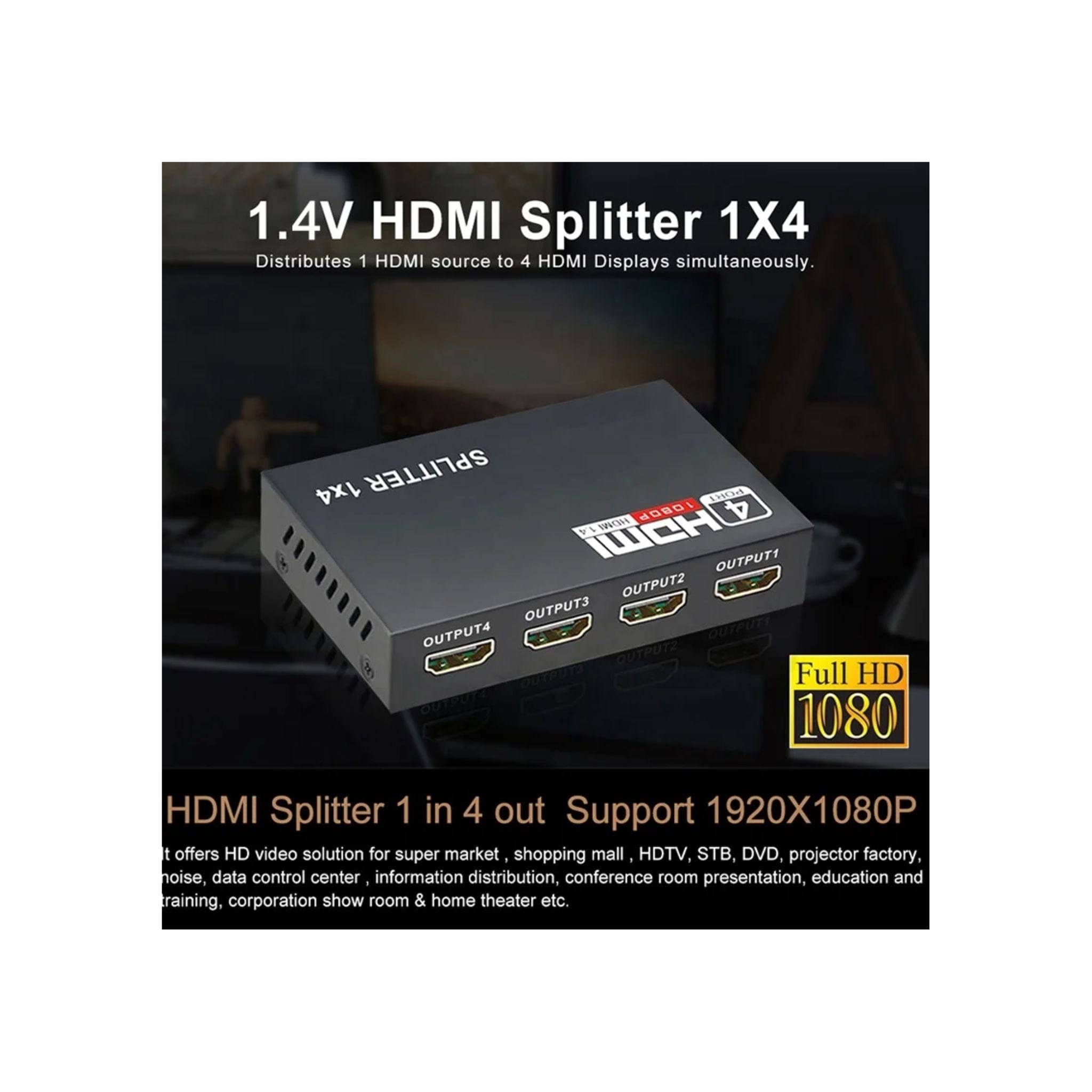 Generic Cables, Converters and Adapters Generic Professional HDMI 1x4 Full HD Splitter