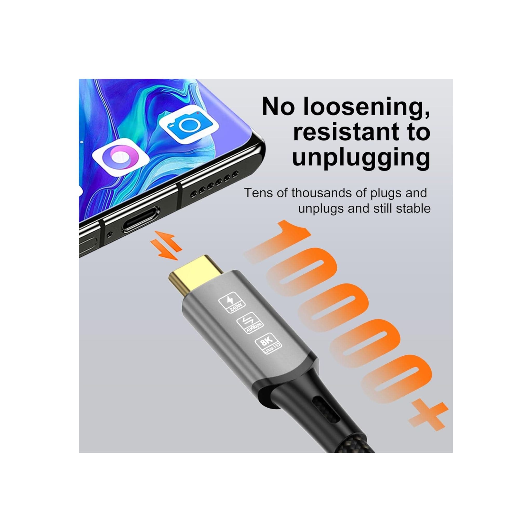 Generic Cables, Converters and Adapters Generic USB4, 240W Charging, 40Gbps Data, 8K@60Hz 4K120Hz HDR, PD3.1, USB-C  super fast charger