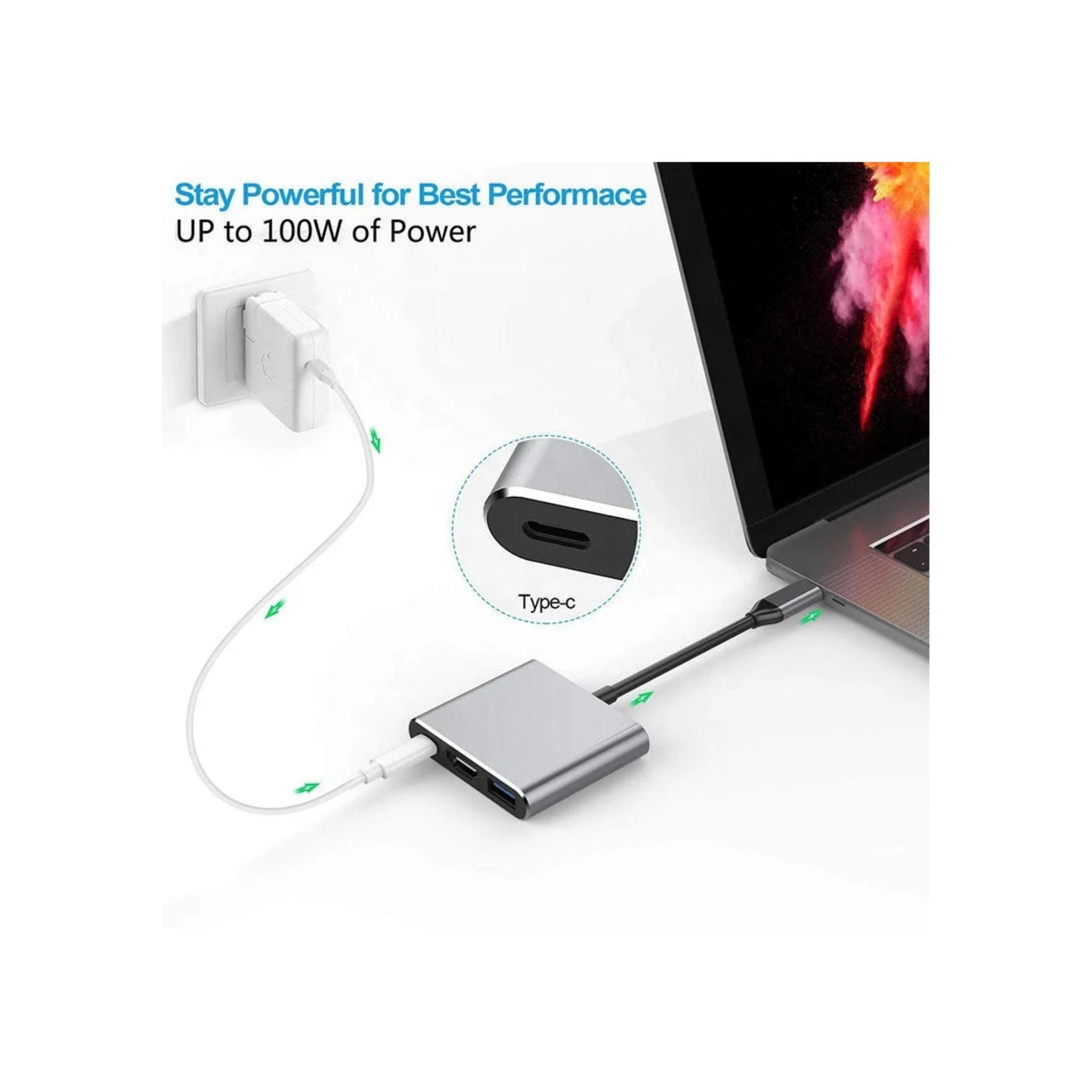 Generic Docking Stations Generic 3-In-1 USB C Type C Multi-function Hub