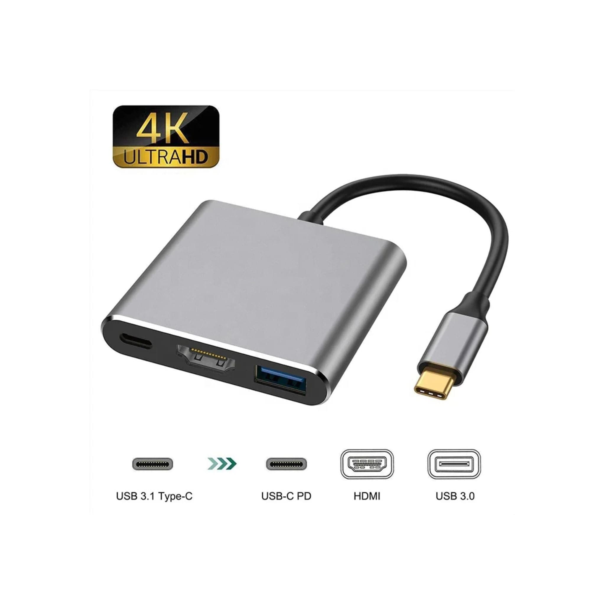 Generic 3-In-1 USB C Type C Multi-function Hub Secondary image