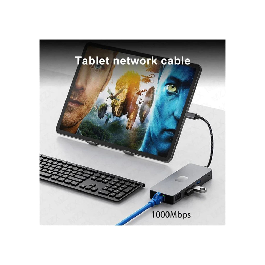 Generic Generic 11-in-1 USB-C Docking Station: USB-C to USB 3.2 Hub with HDMI, DisplayPort, VGA, and Ethernet (Supports 4K 60Hz)