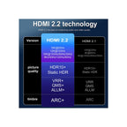 Generic Generic 2-meter, 16K HDMI 2.2 Ultra High Speed cable with 96Gbps bandwidth, supporting 8K at 120Hz, 144Hz, EARC, HDR, and VRR for gaming monitors, TVs, PS5, and Xbox.
