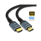 Generic Generic 2-meter, 16K HDMI 2.2 Ultra High Speed cable with 96Gbps bandwidth, supporting 8K at 120Hz, 144Hz, EARC, HDR, and VRR for gaming monitors, TVs, PS5, and Xbox.