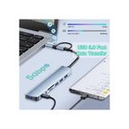 Generic Generic 8-in-1 USB 3.0 Type-C Hub: 8 ports include USB 2.0, 3.5mm audio jack, SD/TF card readers 8-In-1 Converter Adapter Hub Docking Station