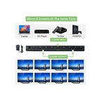Generic Generic High-Speed 4K (UHD) 3D HDMI  Splitter – 1 input, 8 outputs. Compatible with Xbox, PS4, PS3, TV, and HDTV.