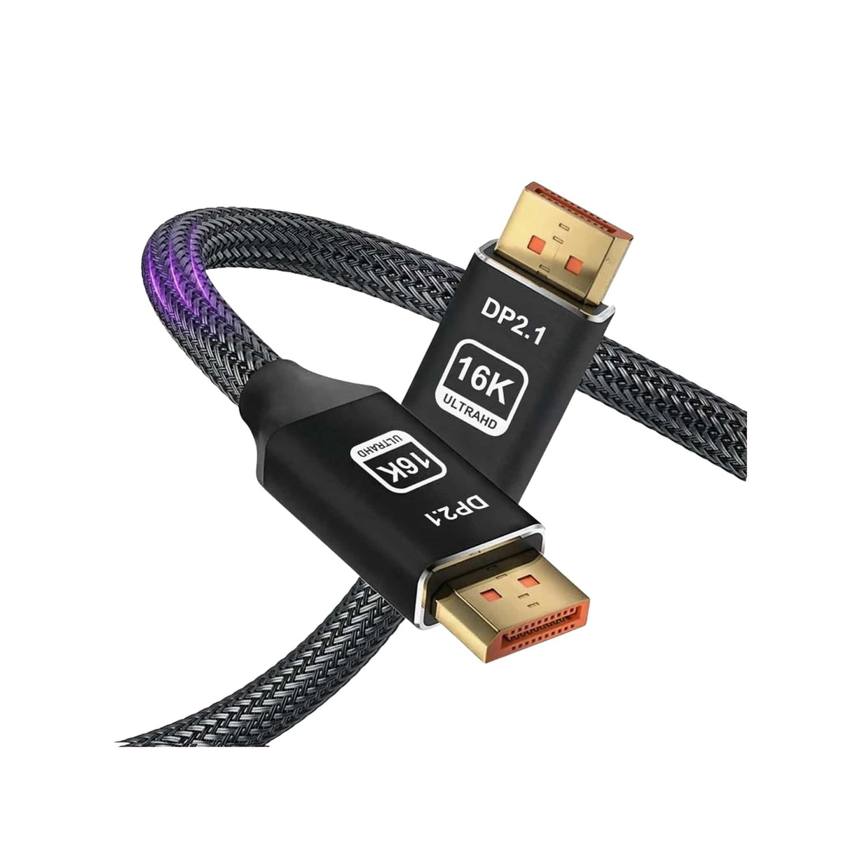 Generic Generic Male-to-Male 16K  DisplayPort (DP 2.1) cable - Black