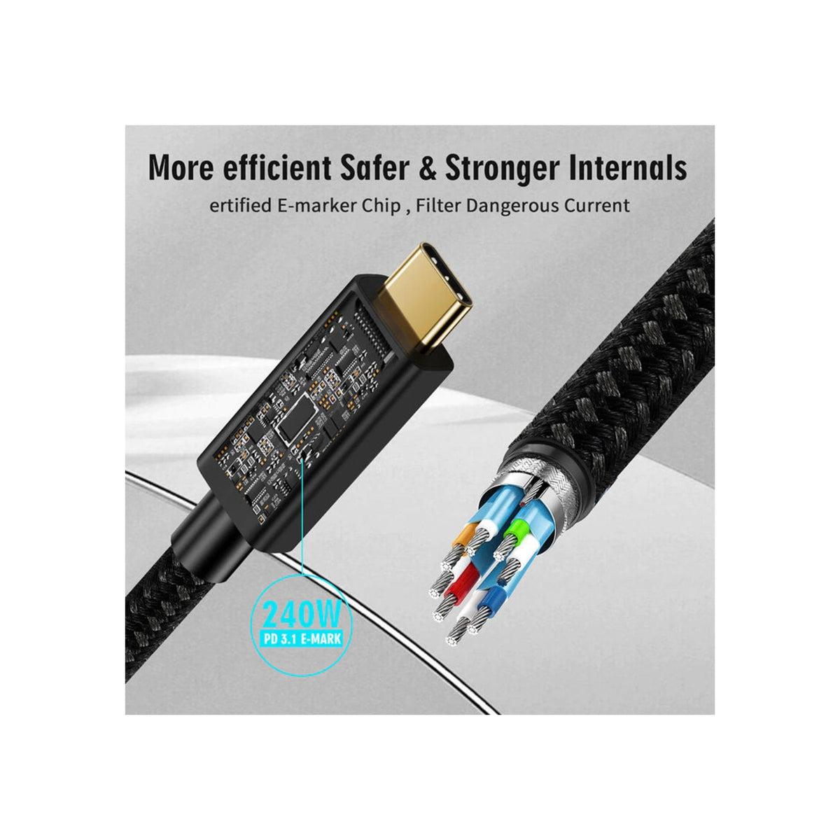 Generic Generic Ultra-high Speed USB4 80Gbps 16K Thunderbolt 5 USB C to USB C Fast Charger Cable 240W Type C Gen4 Data Transfer for MacBook