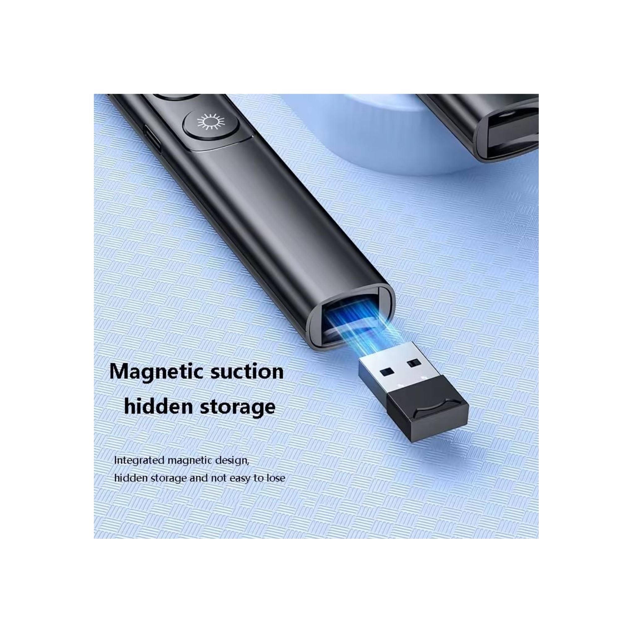 Generic Wireless Presenters Generic GENWP004 PowerPoint Remote Control Rechargeable Wireless Laser Presenter with Digital Display - Black