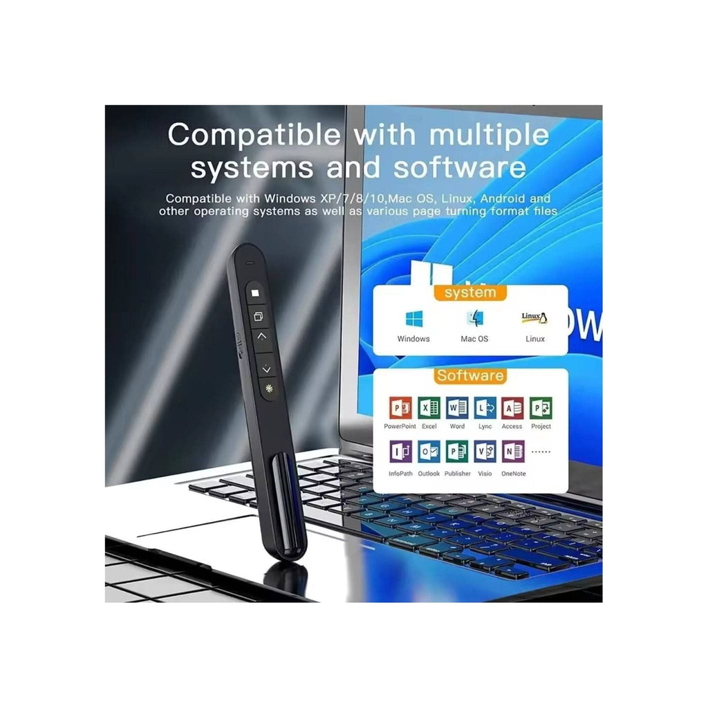 Generic Wireless Presenters Generic USB 2.4GHz Wireless Red Laser Presenter with remote control for slides and mouse functions.