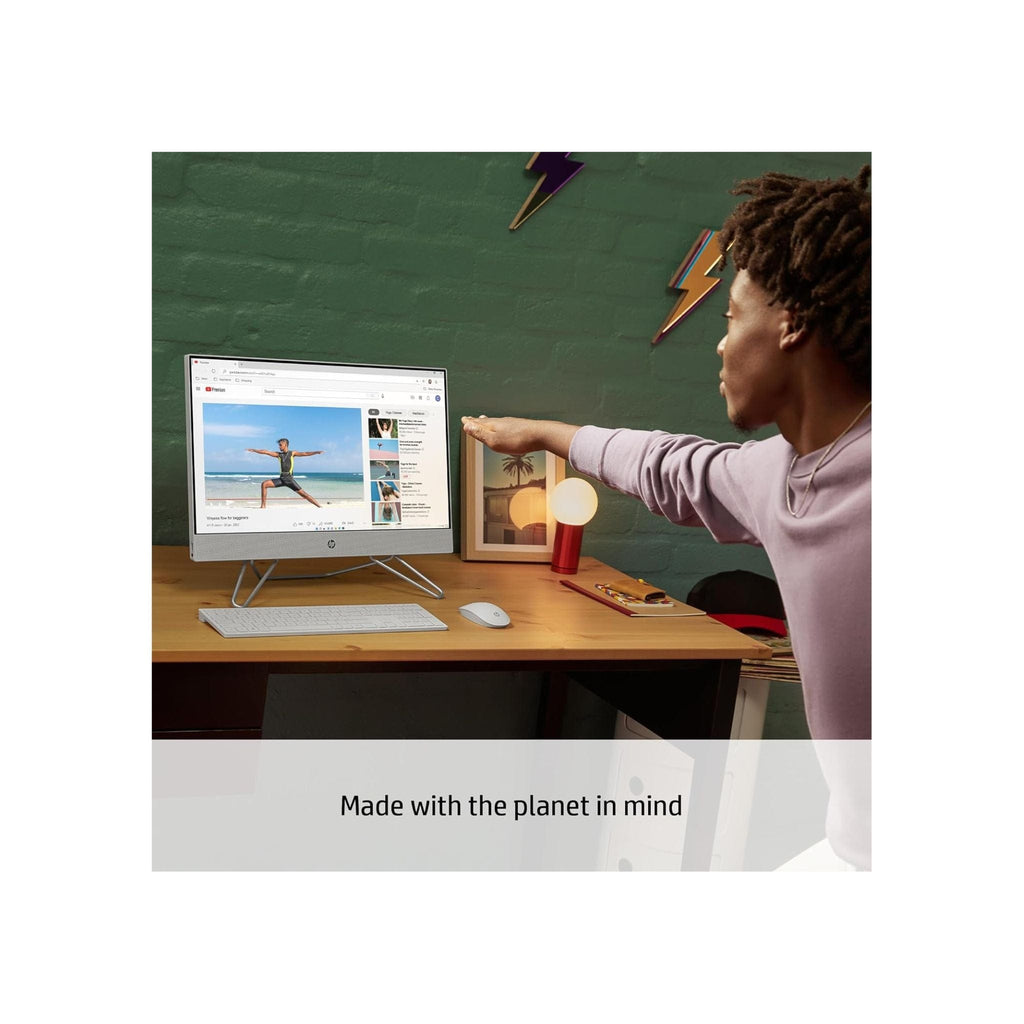 HP Computers HP 24-cb1041na All-in-One Desktop PC, Intel Core i5 Processor, 8GB RAM, 256GB SSD, 23.8” Full HD, Starry White