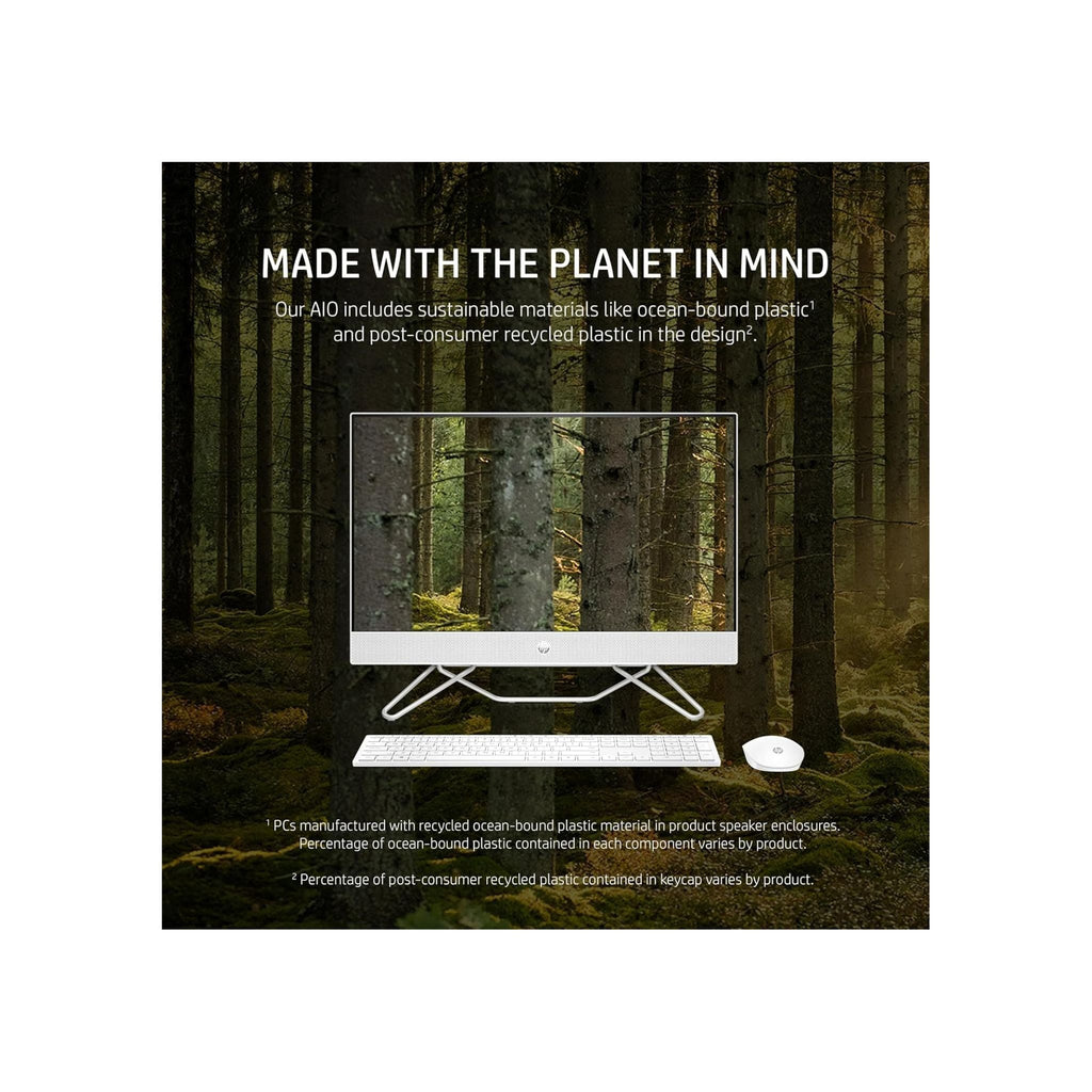 HP Computers HP 24-cb1041na All-in-One Desktop PC, Intel Core i5 Processor, 8GB RAM, 256GB SSD, 23.8” Full HD, Starry White