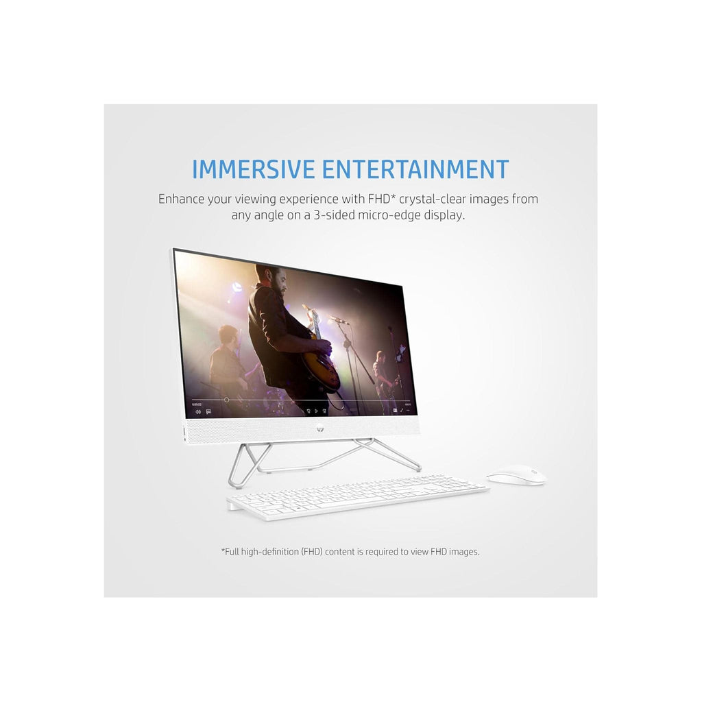 HP Computers HP 24-cb1041na All-in-One Desktop PC, Intel Core i5 Processor, 8GB RAM, 256GB SSD, 23.8” Full HD, Starry White