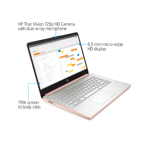 HP HP - 14" Laptop - Intel Celeron N4020 - 4GB Memory - 64GB eMMC - Rose Gold