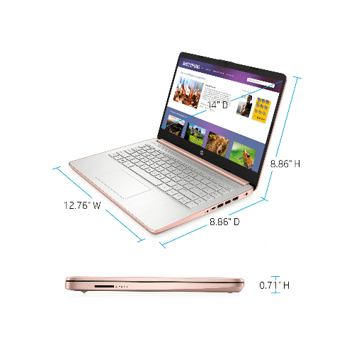 HP HP - 14" Laptop - Intel Celeron N4020 - 4GB Memory - 64GB eMMC - Rose Gold
