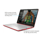 HP HP 15-dw0083wm Laptop, 15.6" diagonal, HD, Intel Pentium Gold 6405U, 4 GB RAM, 128 GB SSD, Windows 10 - Red