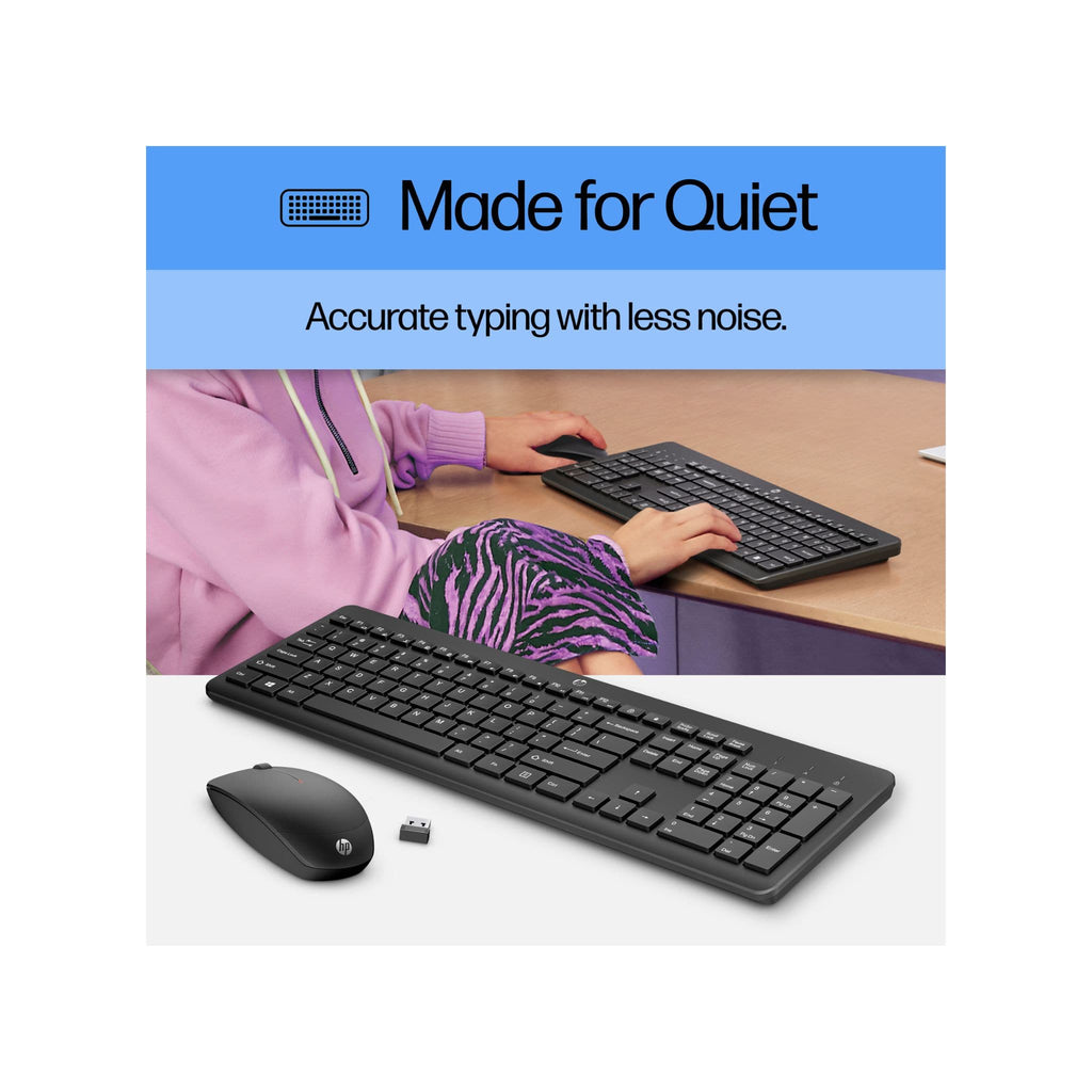 HP HP 235 Wireless Mouse and Keyboard Combo (For Business) - Up to 16 Months Battery Life -  Back