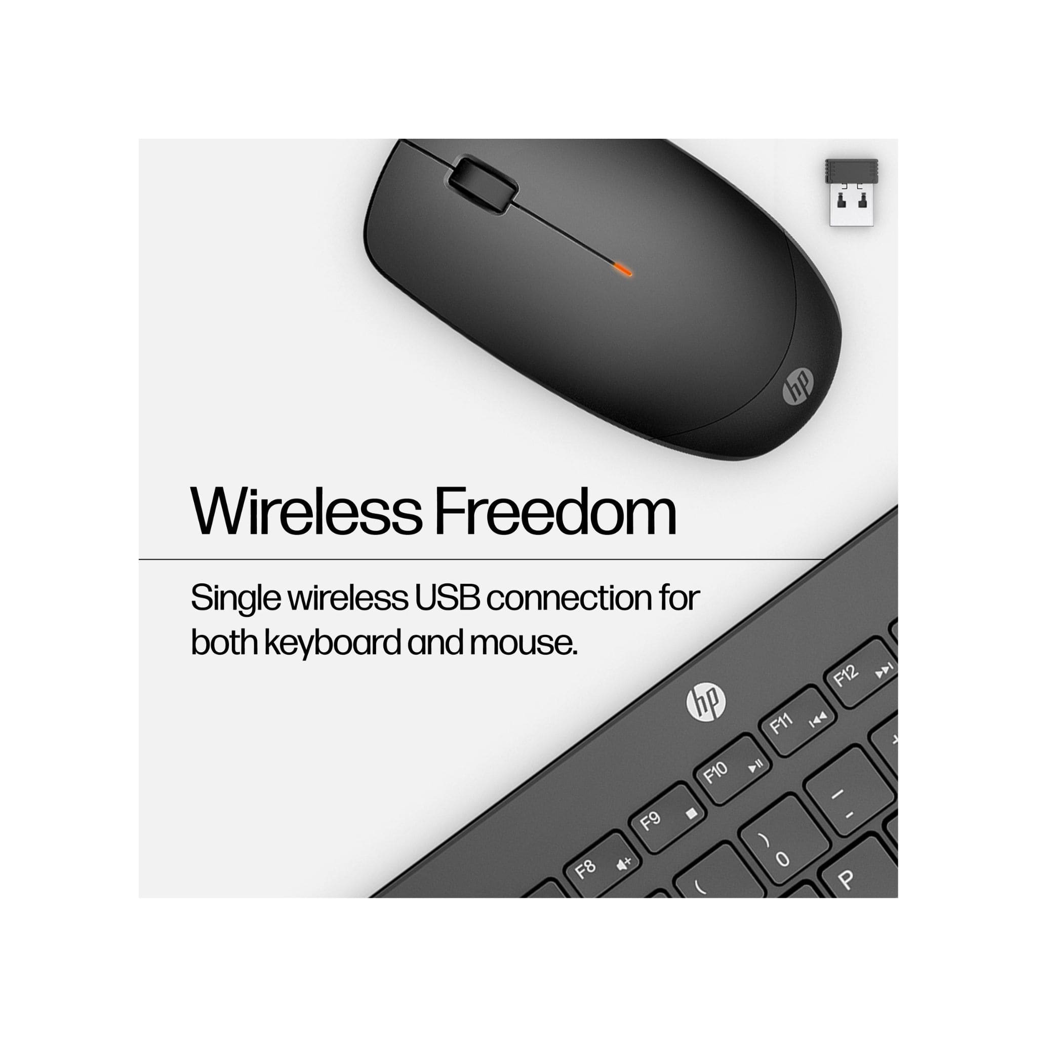 HP HP 235 Wireless Mouse and Keyboard Combo (For Business) - Up to 16 Months Battery Life -  Back